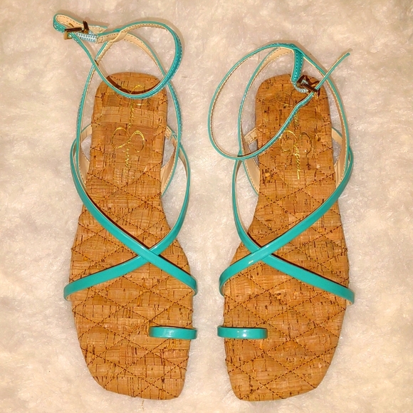 👣JESSICA SIMPSON 😻Aruba Aqua Reyna footwear Sandals - Picture 16 of 16